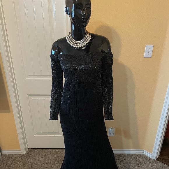 Sequin Sparkly Formal Fashion Nova Prom Gown Dress - Picture 3 of 7